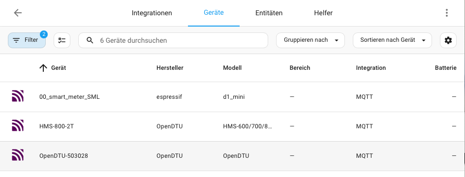 MQTT Eingerichtet