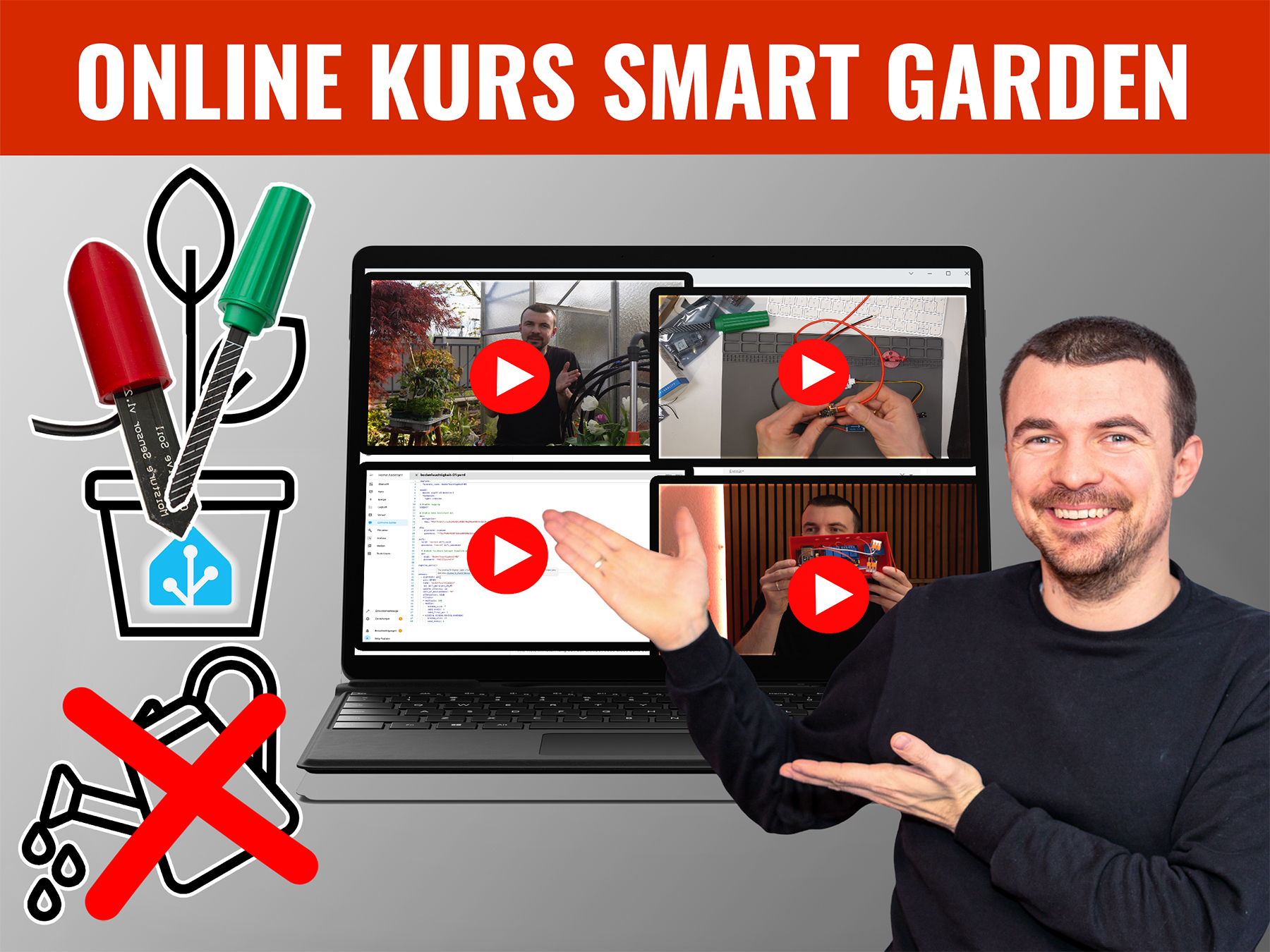 Mini Videokurs Smart Garden Masterplan - Automatische Gartenbewässerung mit Home Assistant